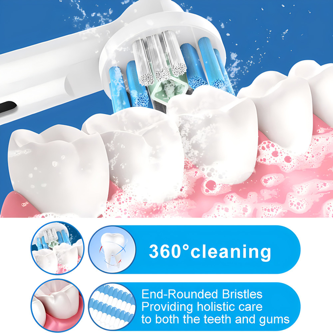 Oralchip Tête de brosse à dents électrique Remplacement de Tête de brosse à dents en stock 3